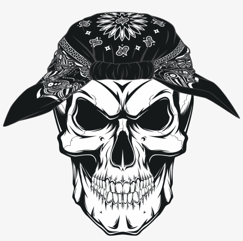 Symbolism Kerchief Skull Human Drawing Png Image High - Human Skull, transparent png download