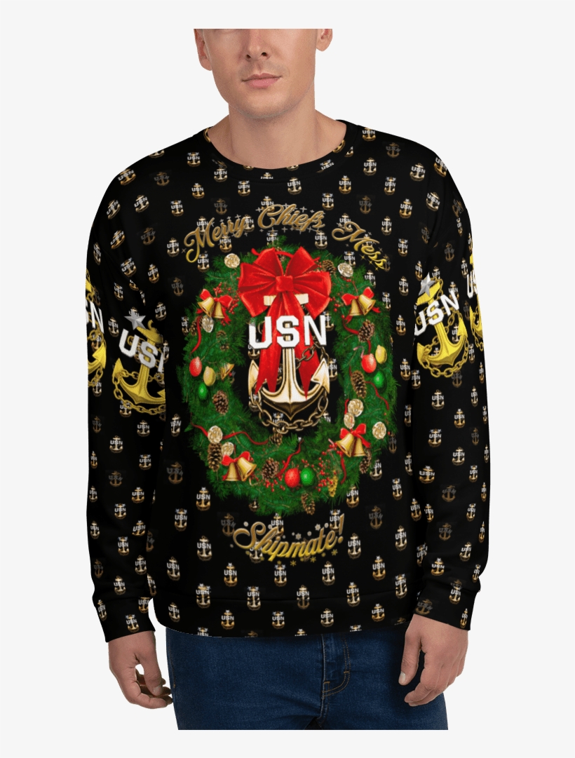 Navy Chief Ugly Sweater Sweatshirt, Ugly Sweater, Chief - Sweater, transparent png download