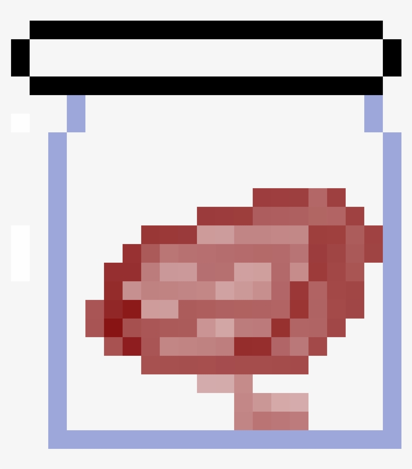 Brain In A Jar By Ilove-undertale - Pixel Art Pixel Shrimp, transparent png download