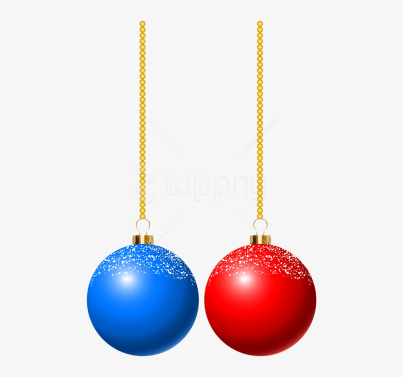 Free Png Christmas Balls Red Blue Png - Christmas Ornament, transparent png download