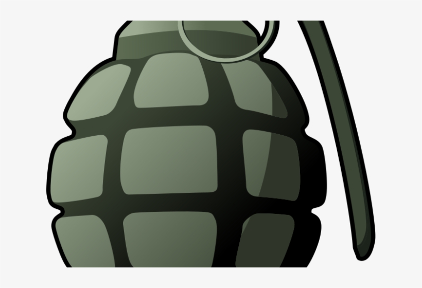 Bomb Clipart Hand - Grenade Bomb Clipart, transparent png download
