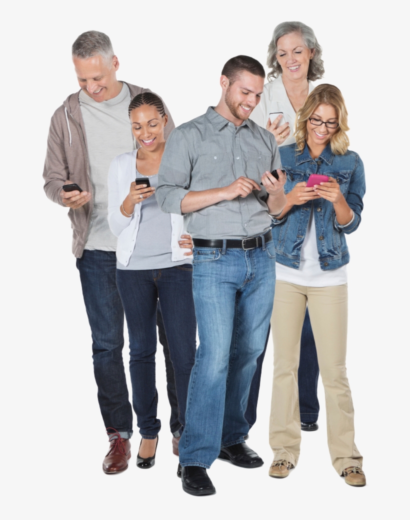 Nectar People Looking At Smartphones Copy - Family, transparent png download