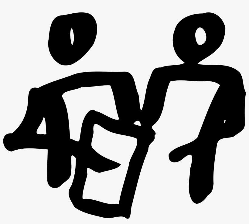 Image Freeuse Stock Standing Up And Looking At A Clipboard - Two People Png, transparent png download