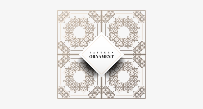 Vector Seamless Pattern Con Adorno De Oropattern Seamless - Ornament, transparent png download