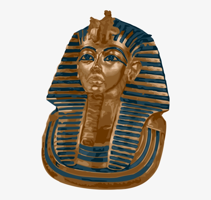 Tutankhamen Egyptian Image Illustration Black And White - Illustration, transparent png download