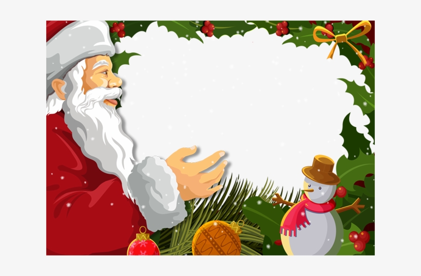 Molduras Para Fotos Natal - Christmas Photo Frame Template, transparent png download