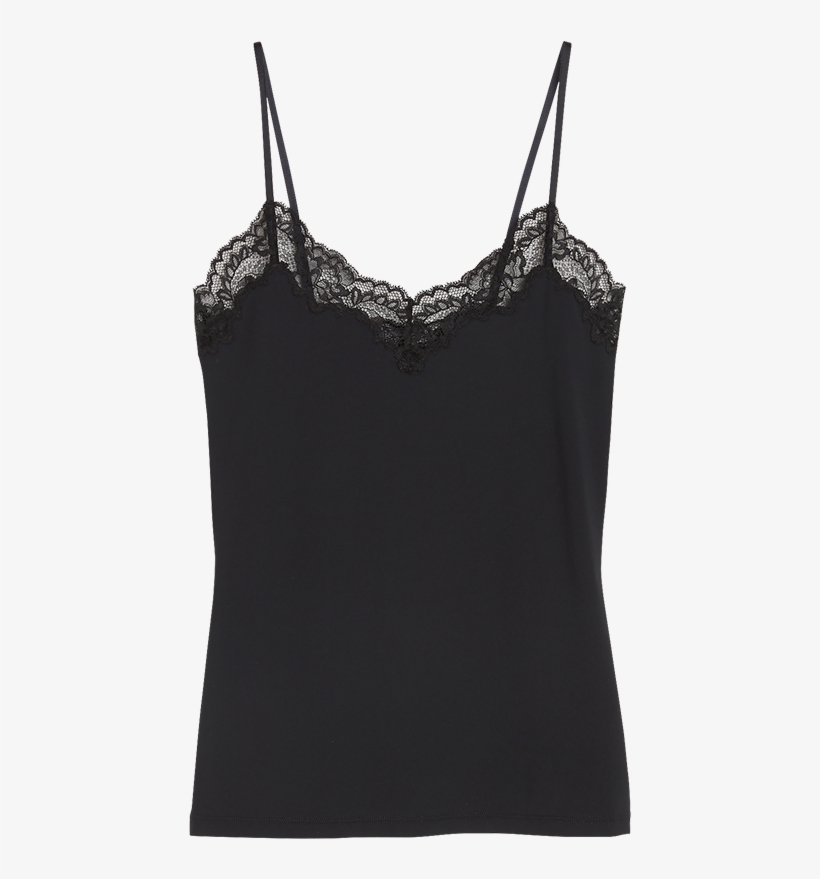 Camisole With Lace Black - Undergarment, transparent png download