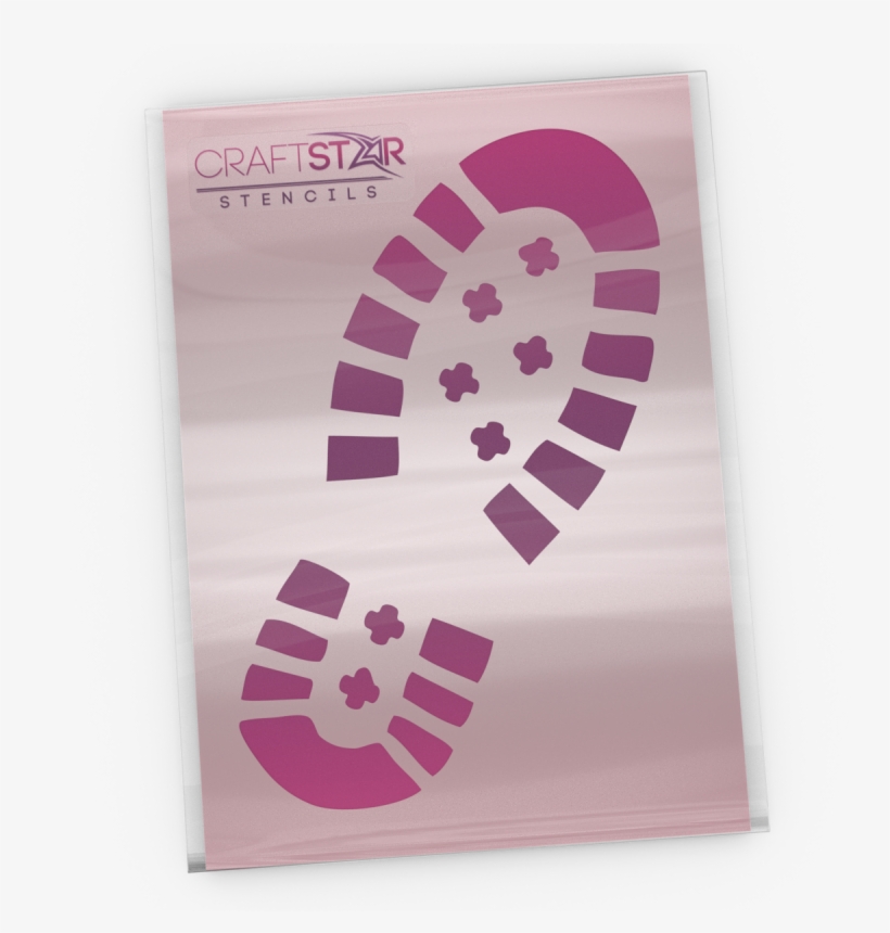 Boot / Shoe Print Template - Boot Print Stencil, transparent png download