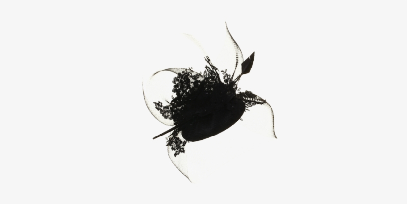 Juliette Botterill Millinery Black Lace Feather - ้ Hat Juliette Botterill Png, transparent png download