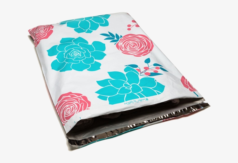 Succulents - 10x13 Pink & Red Roses Designer Poly Mailers Shipping, transparent png download