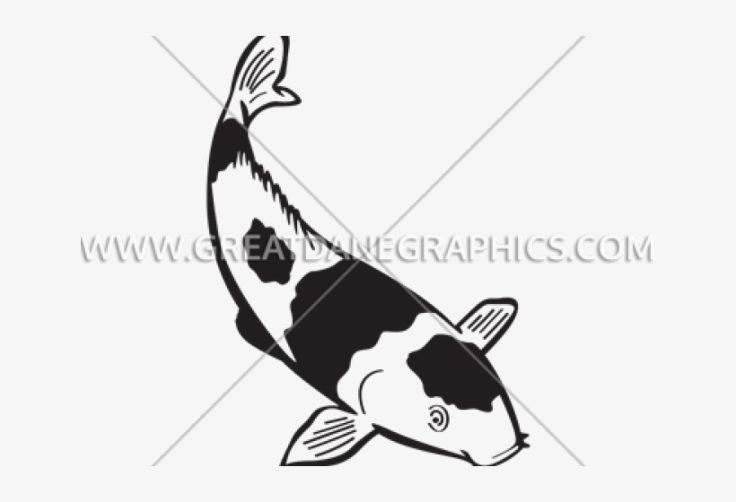 Koi Clipart Black And White, transparent png download