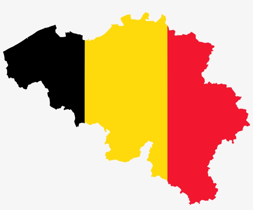 Belgium Map Flag - Belgium Flag Map, transparent png download