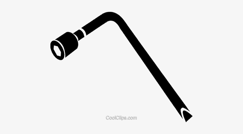 Tire Iron Royalty Free Vector Clip Art Illustration - Tire Iron Clipart, transparent png download