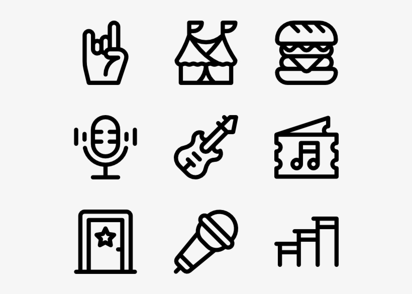 Music Festival 40 Icons - Logistic Icons, transparent png download