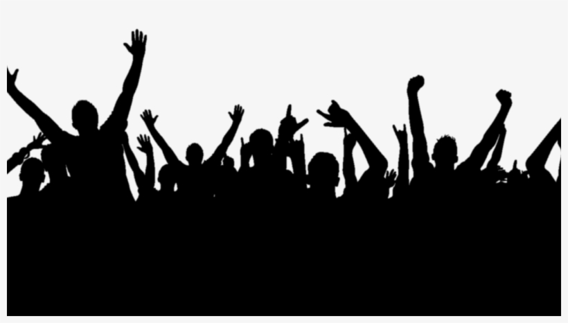 Concert Crowd Silhouette Png - Party People, transparent png download