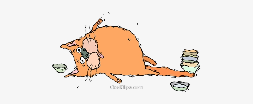 Cat, Fat Cat Royalty Free Vector Clip Art Illustration - Fat Cat Clipart Transparent Background, transparent png download
