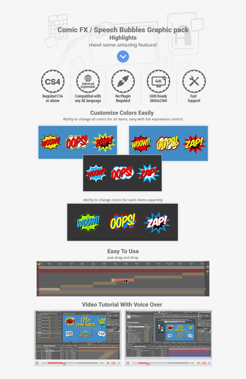 Incredible Uhd 4k Comic Fx Speech Bubbles Graphic Pack - Mobile App, transparent png download