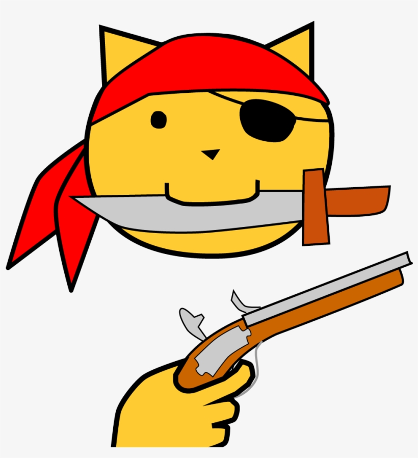 Cartoon Cat With Knife, transparent png download