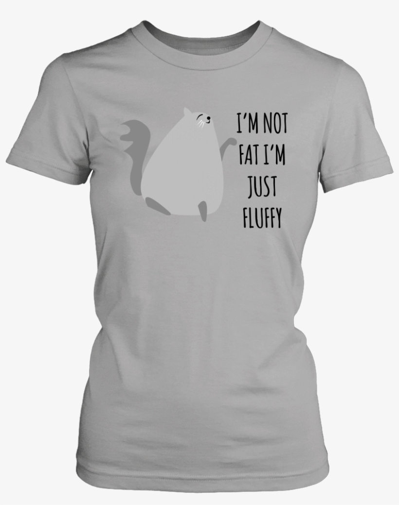 Not Fat Cat Statement Fluffy Kitty Design T Shirt - Limited Edition - Wine & Cat, transparent png download
