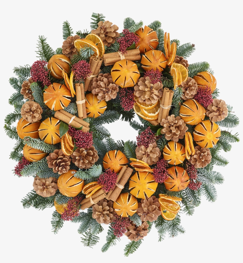 Interflora Clementine Door Wreath, 46cm Diameter - Christmas Magazine Covers 2016, transparent png download