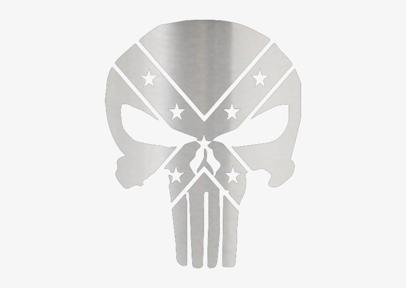 Punisher Rebel Flag Decal, transparent png download