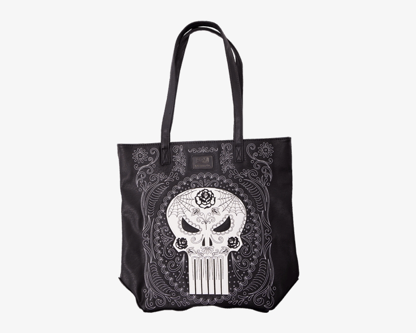 Loungefly Marvel Punisher Sugar Skull Tote, transparent png download