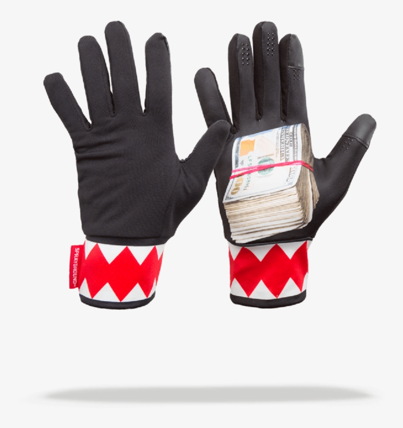 Money Roll Gloves - Money Rolled Vertical Shark Gloves S/m, transparent png download