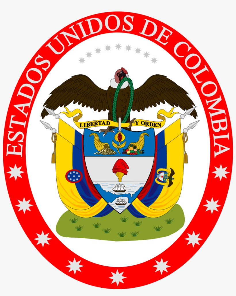 Coat Of Arms Of United States Of Colombia - United States Of Colombia, transparent png download