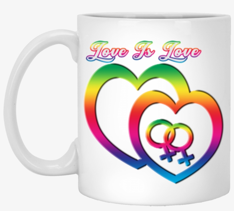 Hearts Love Is Love Female Symbol 11 Oz - Beer Stein, transparent png download