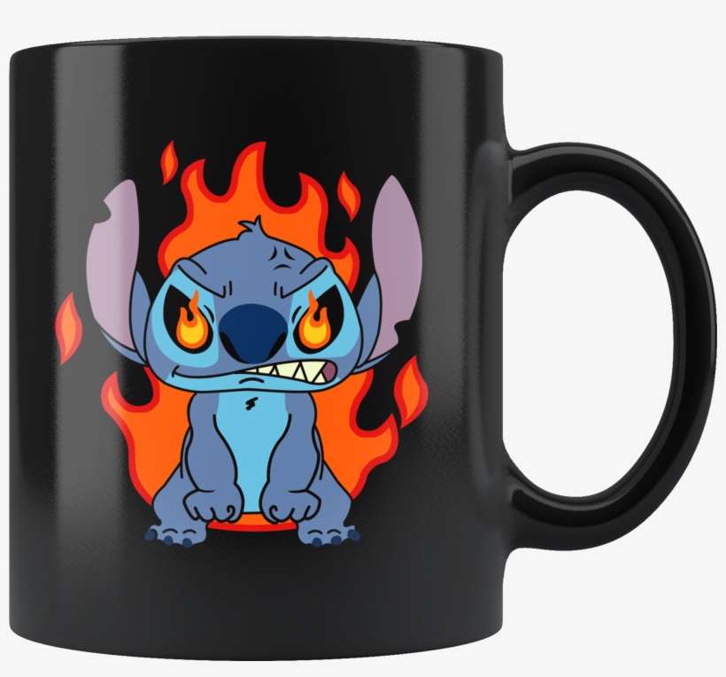 Angry Stitch Disney Mug - Baymax Toothless And Stitch, transparent png download