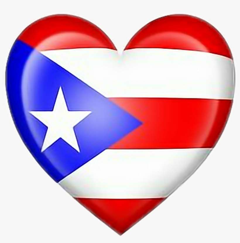 #puerto Rico Corazòn Bandera Flag - Emblem, transparent png download
