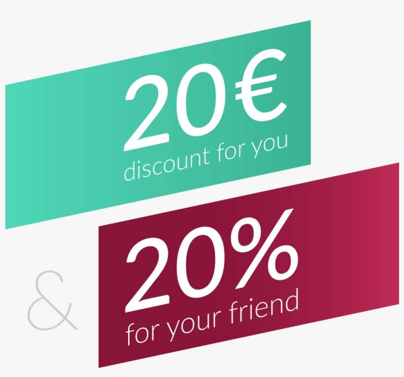 Refer A Friend Discount 20 Euro Off Tego - Sign, transparent png download