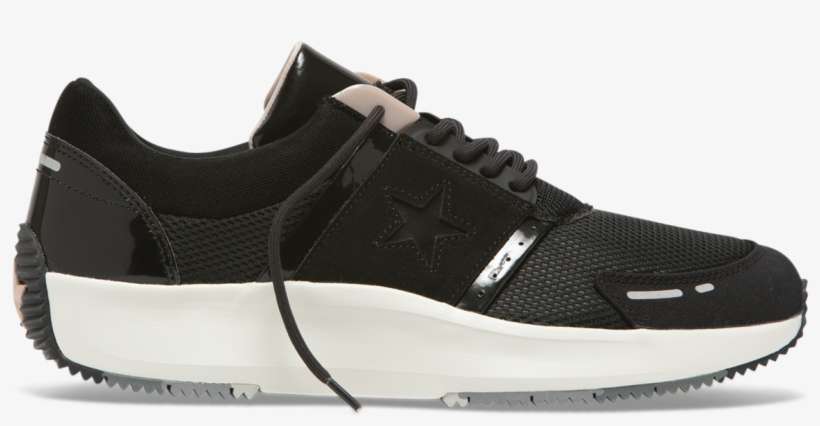 Run Star Low Top Black - 163311 Converse, transparent png download