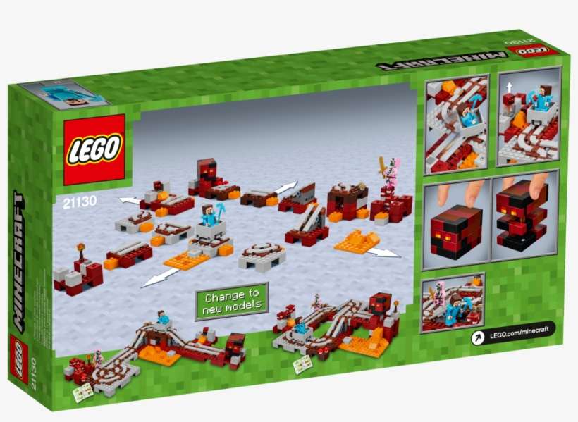 More Views - Minecraft Lego Sets Nether Railway, transparent png download