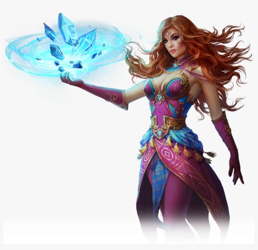 Sapphire Sorceress Online Slot - Female Sorceress Png, transparent png download