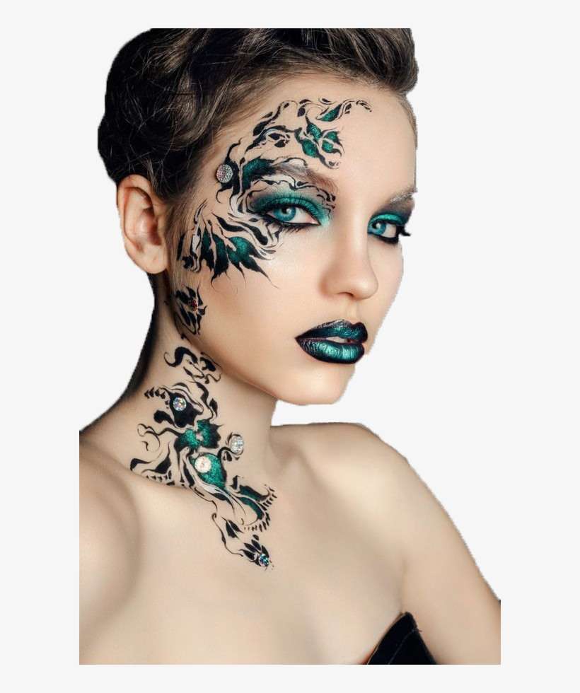 Green Halloween Makeup PNG Image Transparent PNG Free Download on SeekPNG