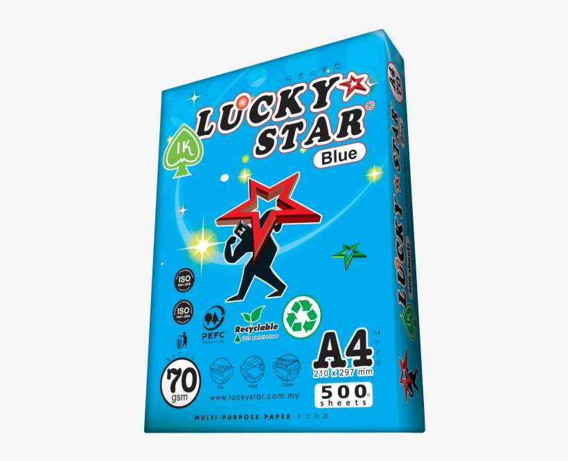 Lucky Star White A4 Paper 70gsm, transparent png download