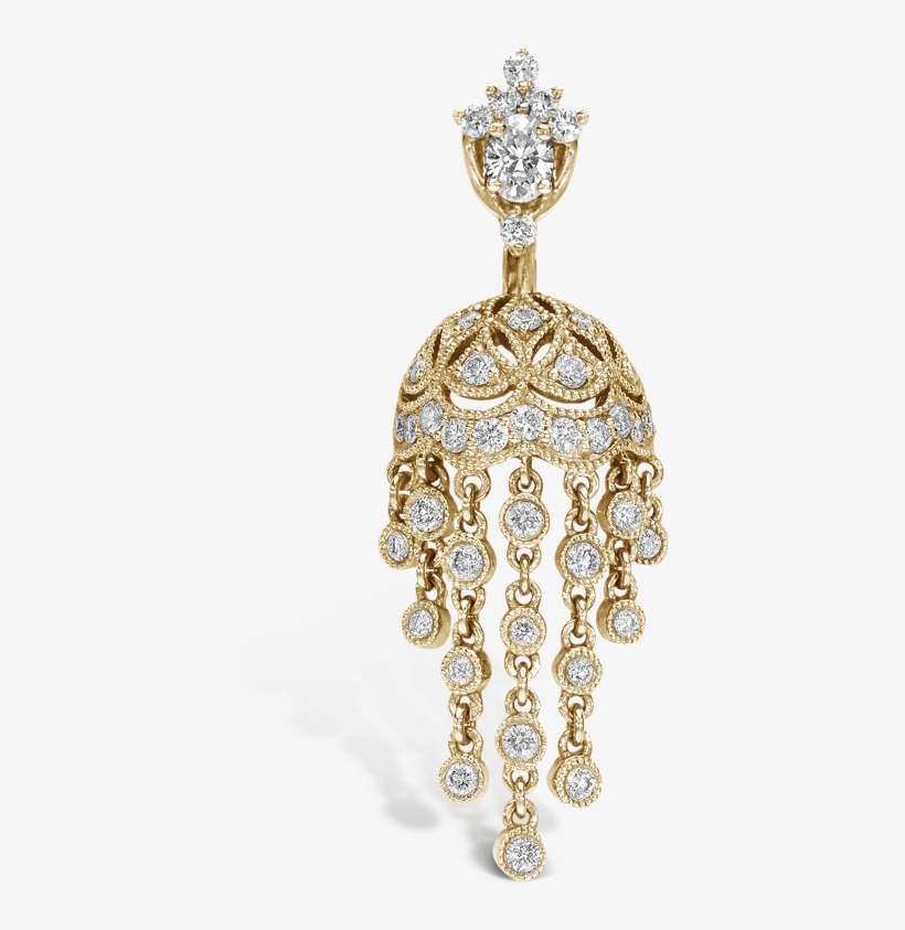 Diamond Mt Tiara With Parasol Dangle Barbell - Navel Piercing, transparent png download