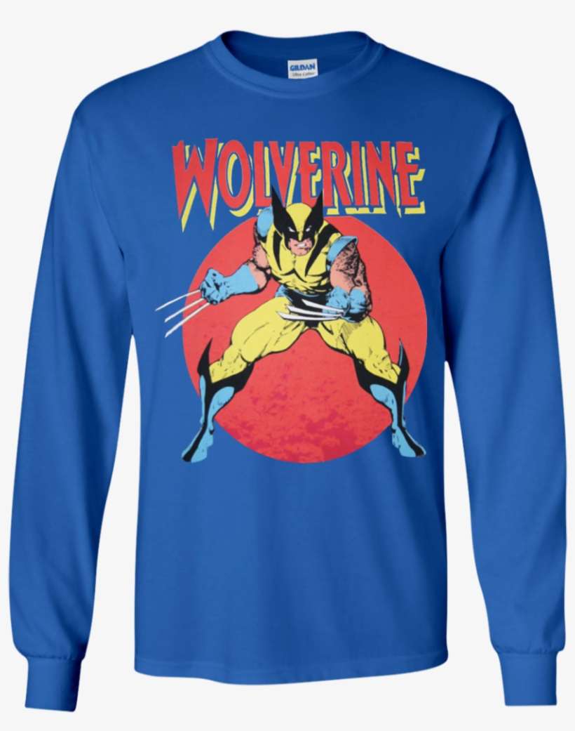 Wolverine Retro Comic Youth Ls T Shirt T Shirts - T-shirt, transparent png download