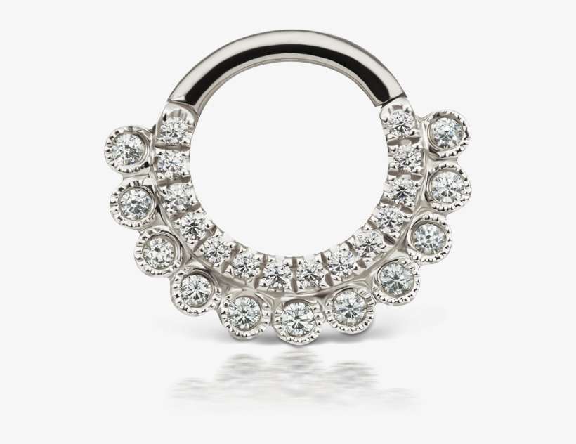 1/4" Cubic Zirconia Apsara Clicker - Daith Piercing, transparent png download