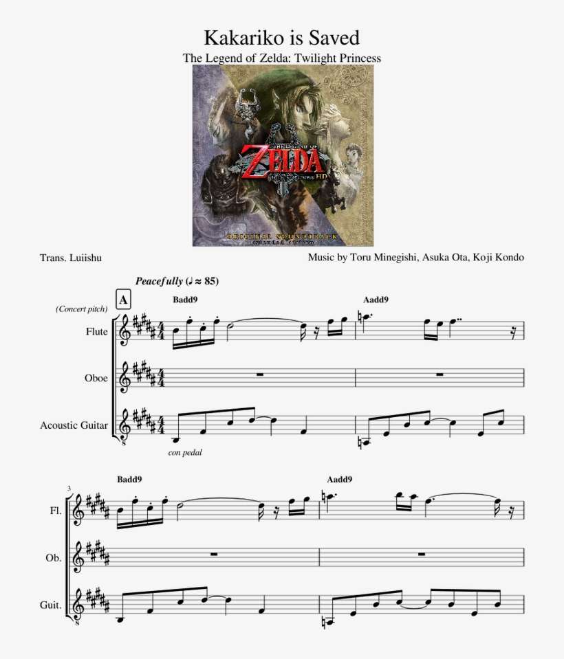 Kakariko Is Saved - Sheet Music, transparent png download