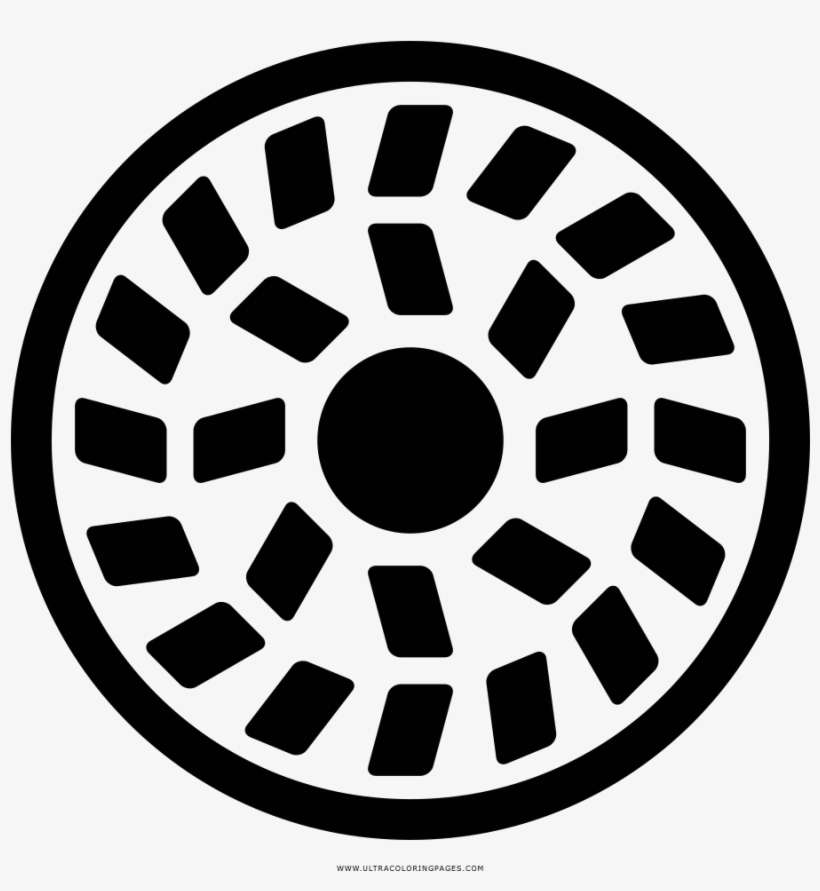 Optical Illusion Coloring Page - Jainism Symbol Black And White, transparent png download