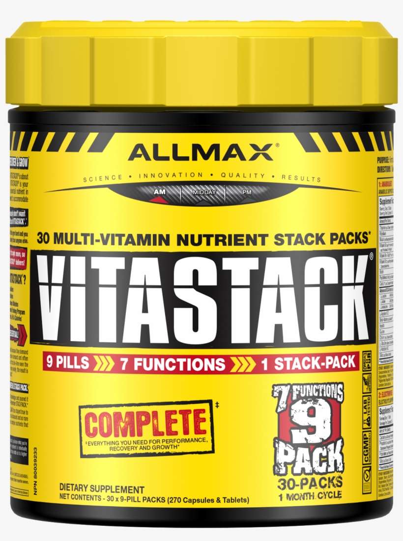 Vitastack-ergo 20170718170042 - Allmax Vitastack 30 Packs, transparent png download