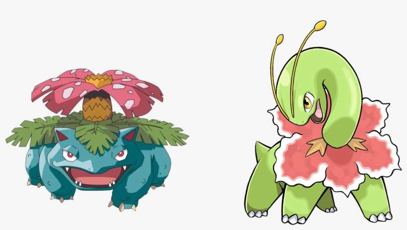 745kib, 1600x900, Venusaur And Chikorita - Venusaur Pokemon Wikia, transparent png download