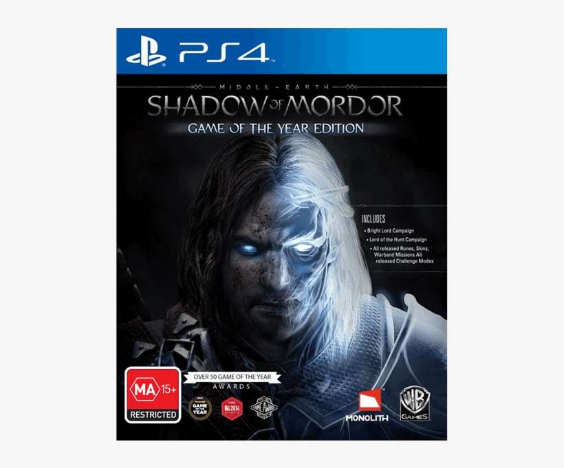 Shadow Of Mordor - Middle Earth ™ Shadow Of Mordor ™ Game, transparent png download