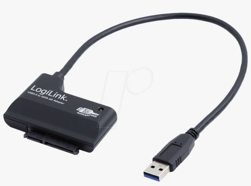 0 To Sata Iii Adapter Including Power Supply Unit Logilink - Usb, transparent png download