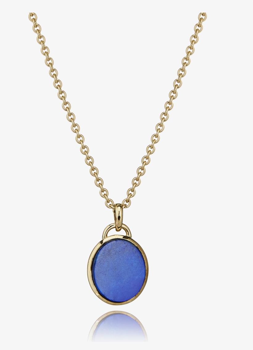 9ct Yellow Gold Lapis Lazuli Oval Pendant - Lab Grown Diamond Pendant, transparent png download