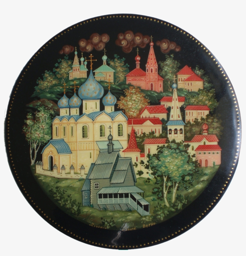 Russian Lacquer Boxes - Plate, transparent png download