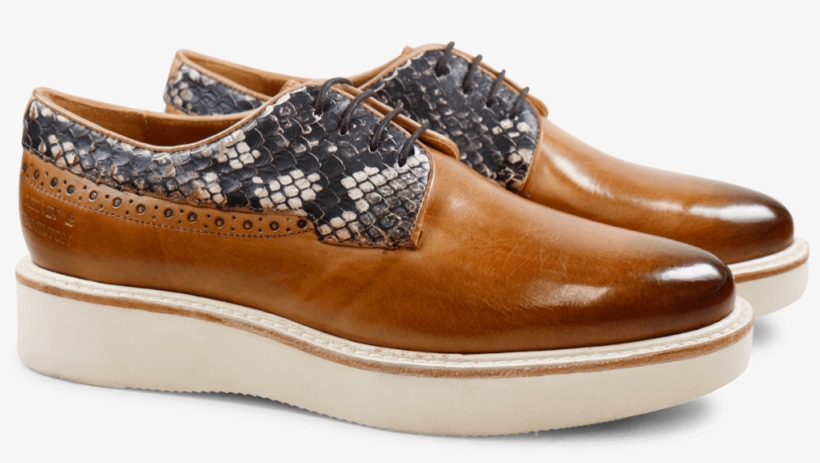 Derby Shoes Molly 4 Crust Sand Italian Snake Brown - Slip-on Shoe, transparent png download