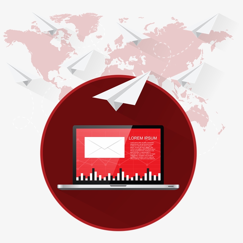 Email Infrastructure - World Map, transparent png download